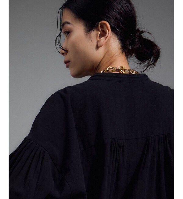 SALON adam et rope'「ボリュームスリーブVネックブラウス」|シャツ・ブラウス|