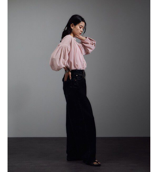 SALON adam et rope'「ボリュームスリーブVネックブラウス」|シャツ・ブラウス|