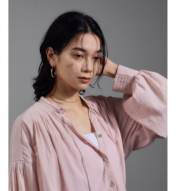 SALON adam et rope'「ボリュームスリーブVネックブラウス」|シャツ・ブラウス|