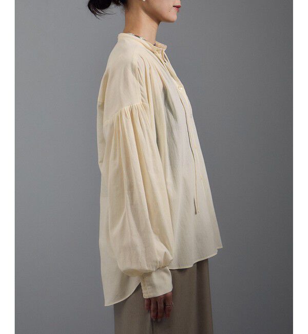 SALON adam et rope'「ボリュームスリーブVネックブラウス」|シャツ・ブラウス|