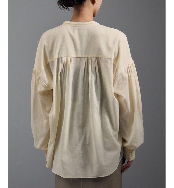 SALON adam et rope'「ボリュームスリーブVネックブラウス」|シャツ・ブラウス|