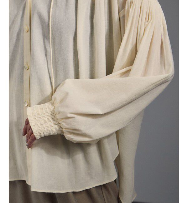 SALON adam et rope'「ボリュームスリーブVネックブラウス」|シャツ・ブラウス|