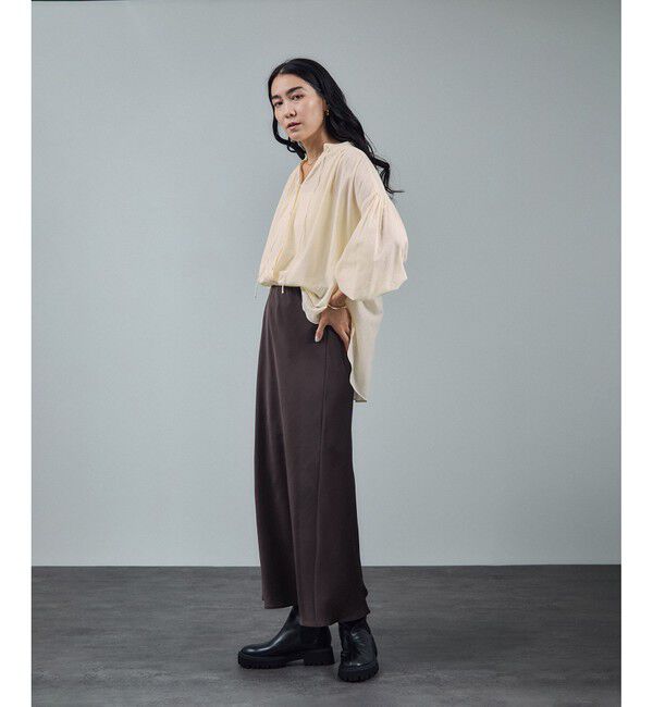 SALON adam et rope'「ボリュームスリーブVネックブラウス」|シャツ・ブラウス|