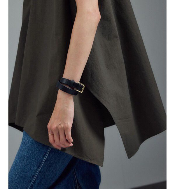 SALON adam et rope'「近江晒タイプライターノースリーブシャツ」|シャツ・ブラウス|