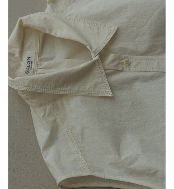 SALON adam et rope'「近江晒タイプライターノースリーブシャツ」|シャツ・ブラウス|