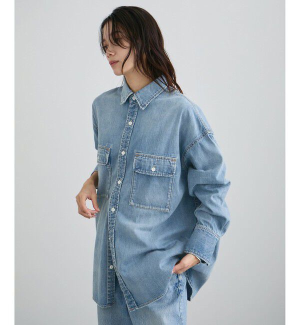 SALON adam et rope'「【RED CARD TOKYO  for SALON】DENIM BIG SHIRT」|シャツ・ブラウス|
