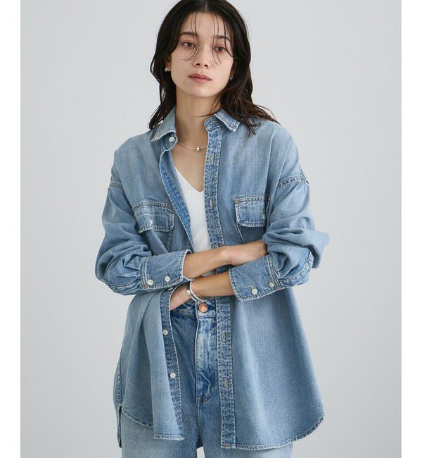 SALON adam et rope'「【RED CARD TOKYO  for SALON】DENIM BIG SHIRT」|シャツ・ブラウス|