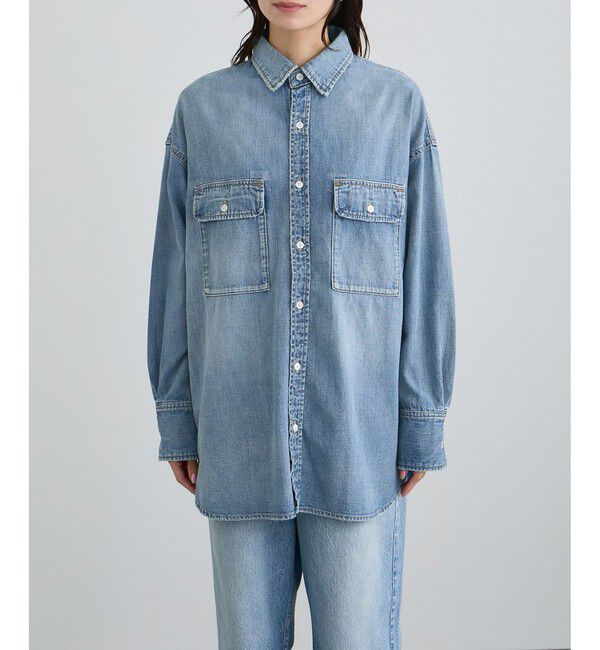 SALON adam et rope'「【RED CARD TOKYO  for SALON】DENIM BIG SHIRT」|シャツ・ブラウス|