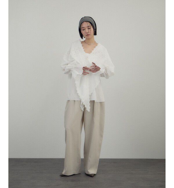 SALON adam et rope'「クロスレースケープブラウス」|シャツ・ブラウス|