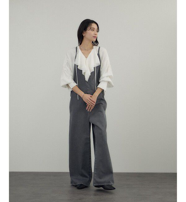 SALON adam et rope'「デニムライクラッフルフリルブラウス」|シャツ・ブラウス|