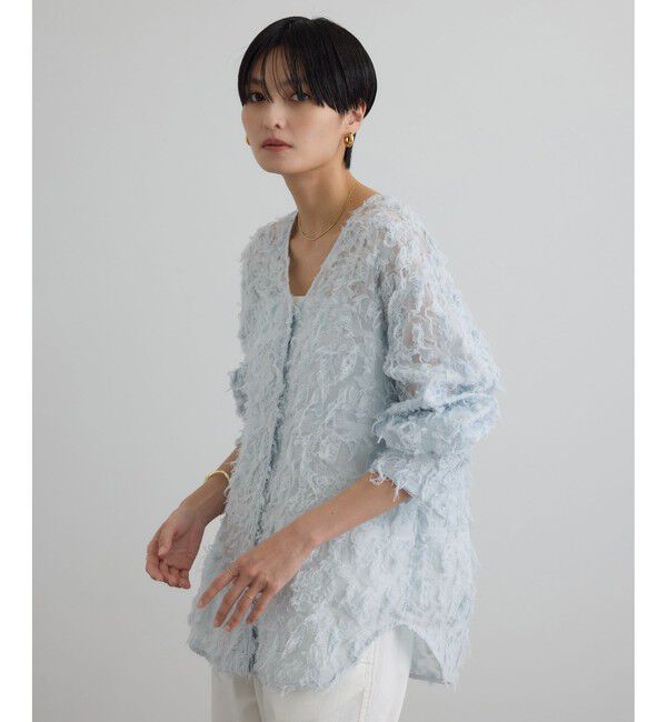 SALON adam et rope'「モチーフカットジャガードブラウス」|シャツ・ブラウス|