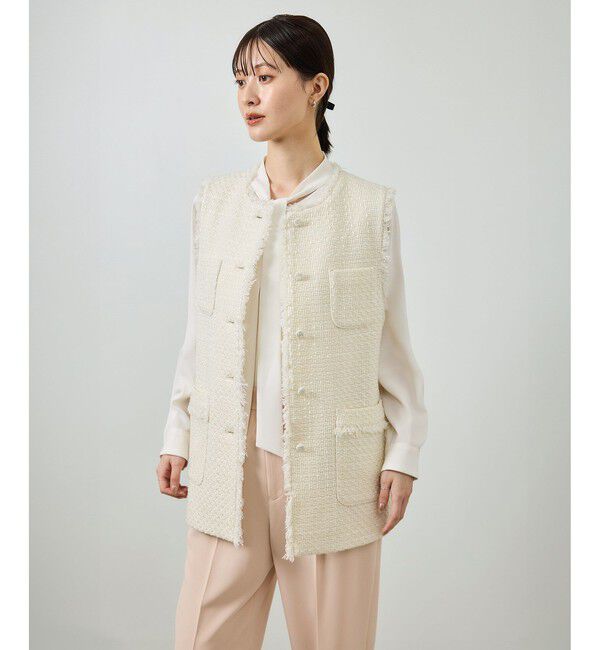 ROPE「ミックスツイードジレベスト」|ベスト・ジレ|