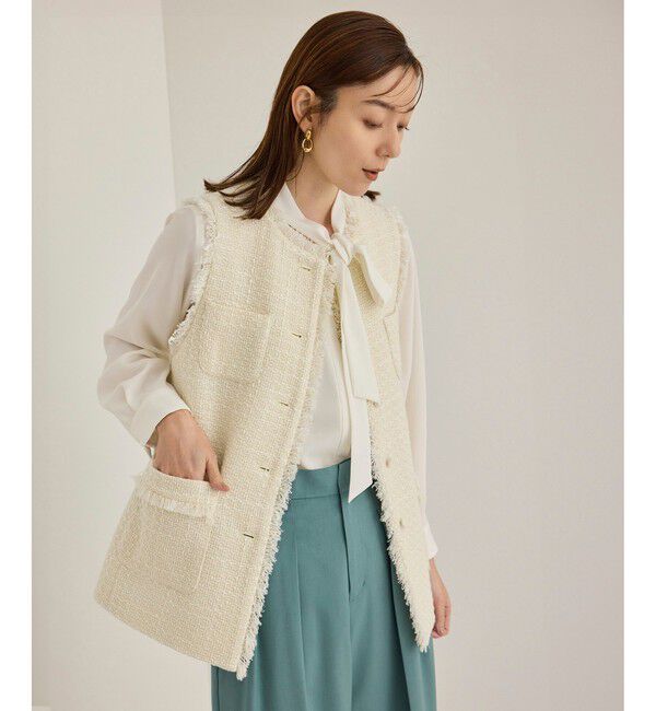 ROPE「ミックスツイードジレベスト」|ベスト・ジレ|