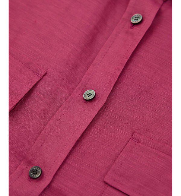 ROPE「ブライトリネン フラップシャツブラウス/洗える」|シャツ・ブラウス|