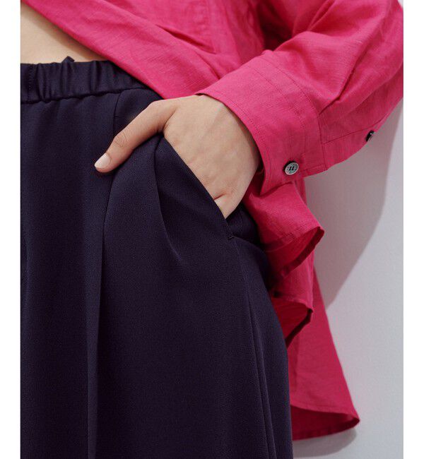 ROPE「ブライトリネン フラップシャツブラウス/洗える」|シャツ・ブラウス|