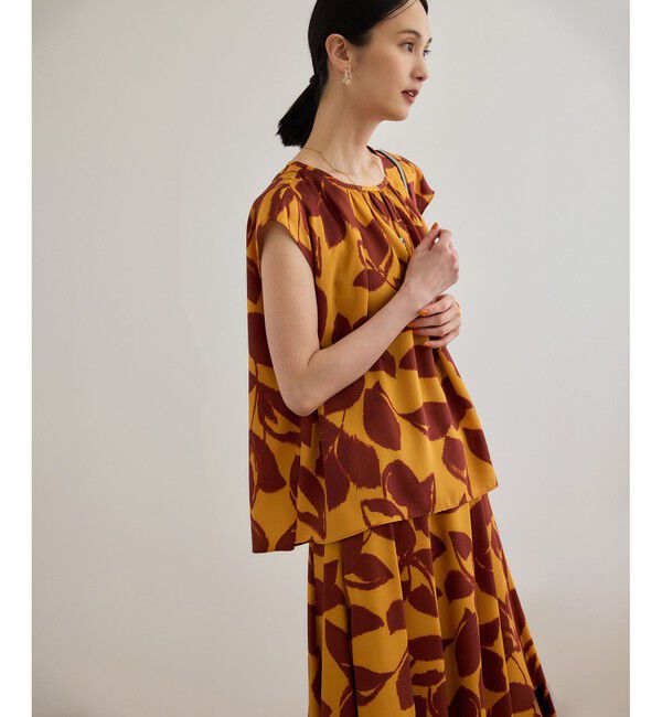 ROPE「DEVEAUXジオメトリックフラワーブラウス」|シャツ・ブラウス|