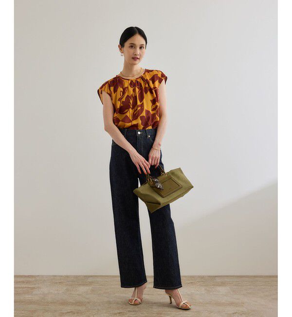 ROPE「DEVEAUXジオメトリックフラワーブラウス」|シャツ・ブラウス|