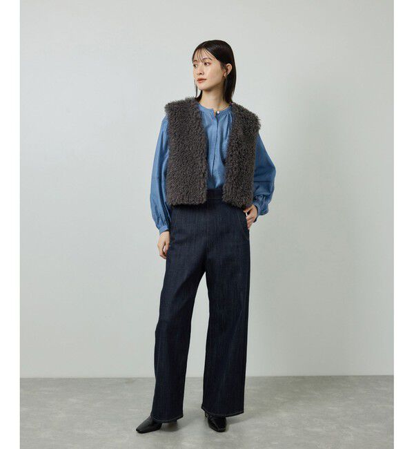 ROPE「キュプラシルクボリュームスリーブブラウス/イージーケア」|シャツ・ブラウス|