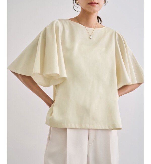 ROPE「【洗える】フレアスリーブオーバーブラウス【WEB・一部店舗限定】」|シャツ・ブラウス|オフホワイト(15)