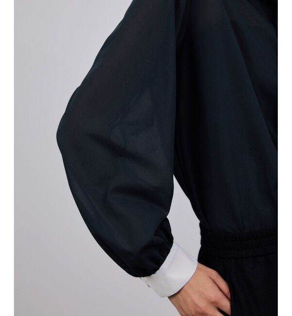 ROPE「シアートリコットボウタイシャツブラウス/イージーケア」|シャツ・ブラウス|