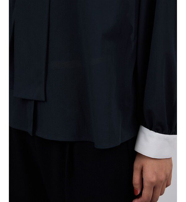 ROPE「シアートリコットボウタイシャツブラウス/イージーケア」|シャツ・ブラウス|