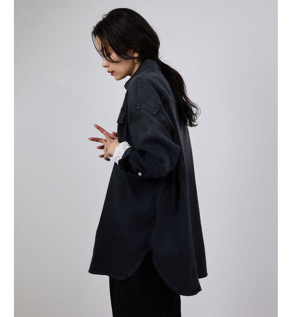 ROPE「【Healthy denim(ヘルシーデニム）】Almondコットンビッグシャツ/イージーケア」|シャツ・ブラウス|