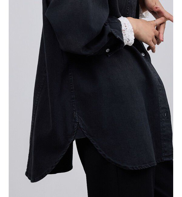 ROPE「【Healthy denim(ヘルシーデニム）】Almondコットンビッグシャツ/イージーケア」|シャツ・ブラウス|