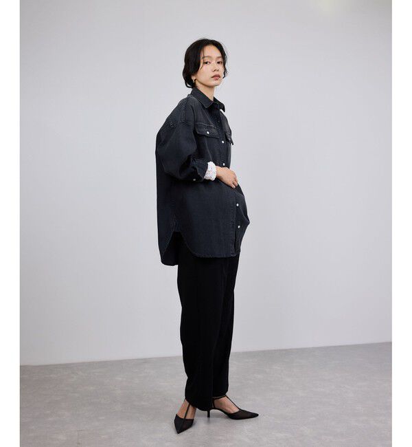 ROPE「【Healthy denim(ヘルシーデニム）】Almondコットンビッグシャツ/イージーケア」|シャツ・ブラウス|