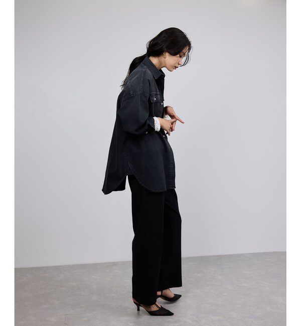 ROPE「【Healthy denim(ヘルシーデニム）】Almondコットンビッグシャツ/イージーケア」|シャツ・ブラウス|