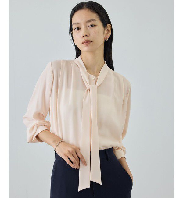 ROPE「ボウタイブラウス/イージーケア・26SS」|シャツ・ブラウス|ベージュ(27)