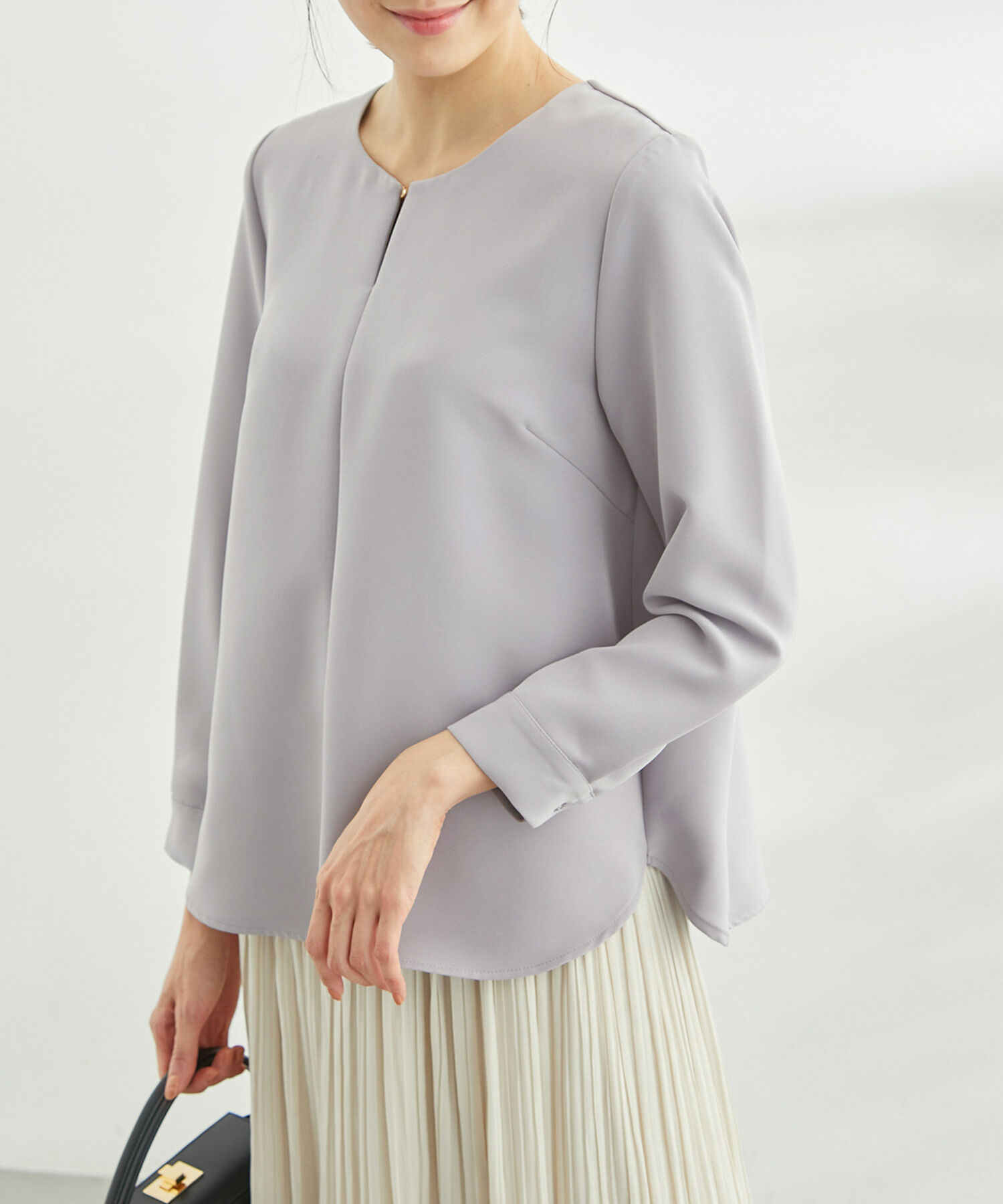 Rope&rsquo;Picnic「【360&deg;ウルトラストレッチ】セットアップ対応/フロントホックブラウス」|シャツ・ブラウス|