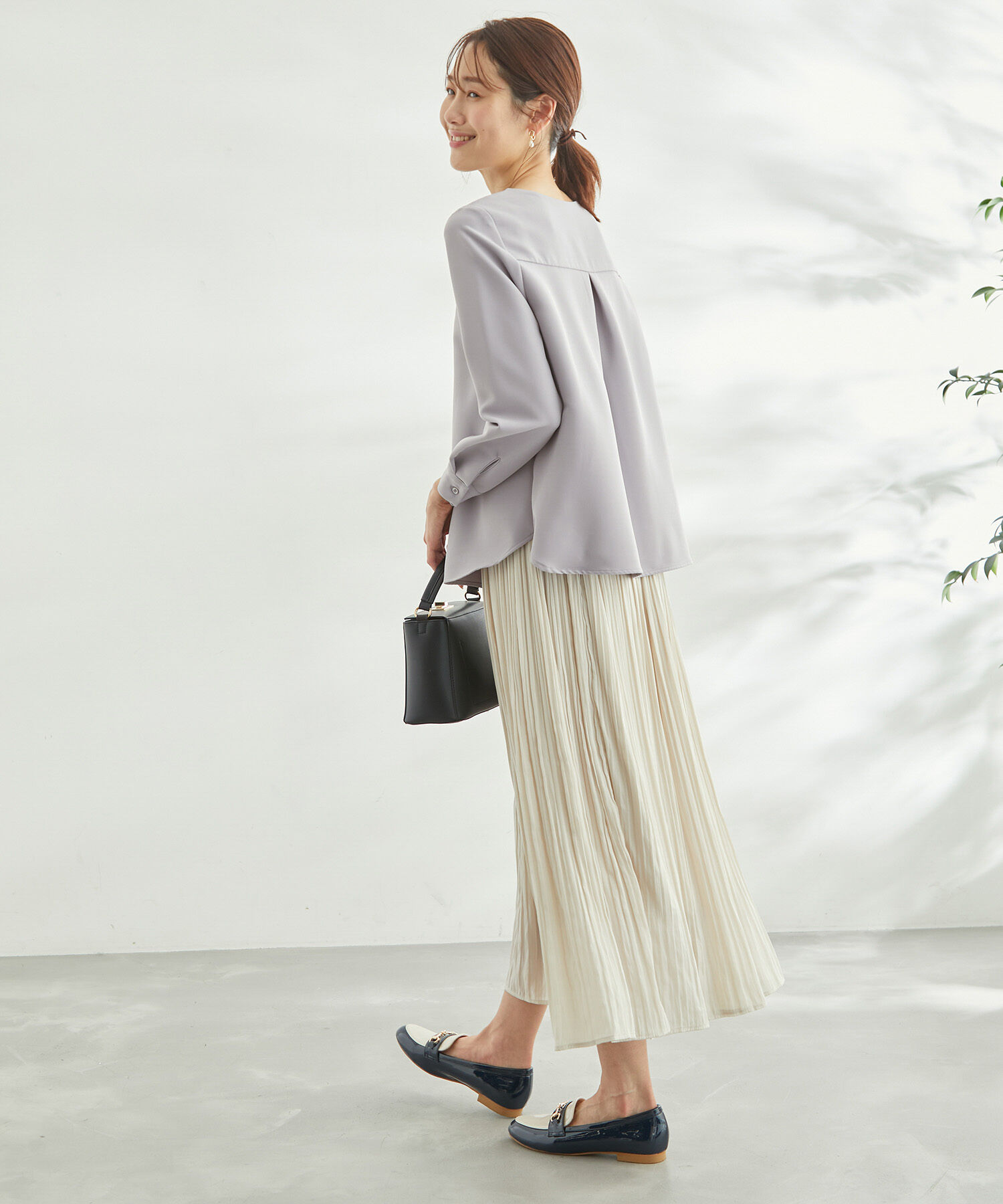 Rope&rsquo;Picnic「【360&deg;ウルトラストレッチ】セットアップ対応/フロントホックブラウス」|シャツ・ブラウス|