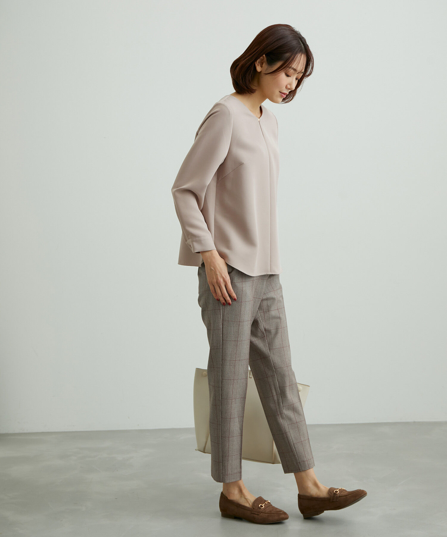 Rope&rsquo;Picnic「【360&deg;ウルトラストレッチ】セットアップ対応/フロントホックブラウス」|シャツ・ブラウス|