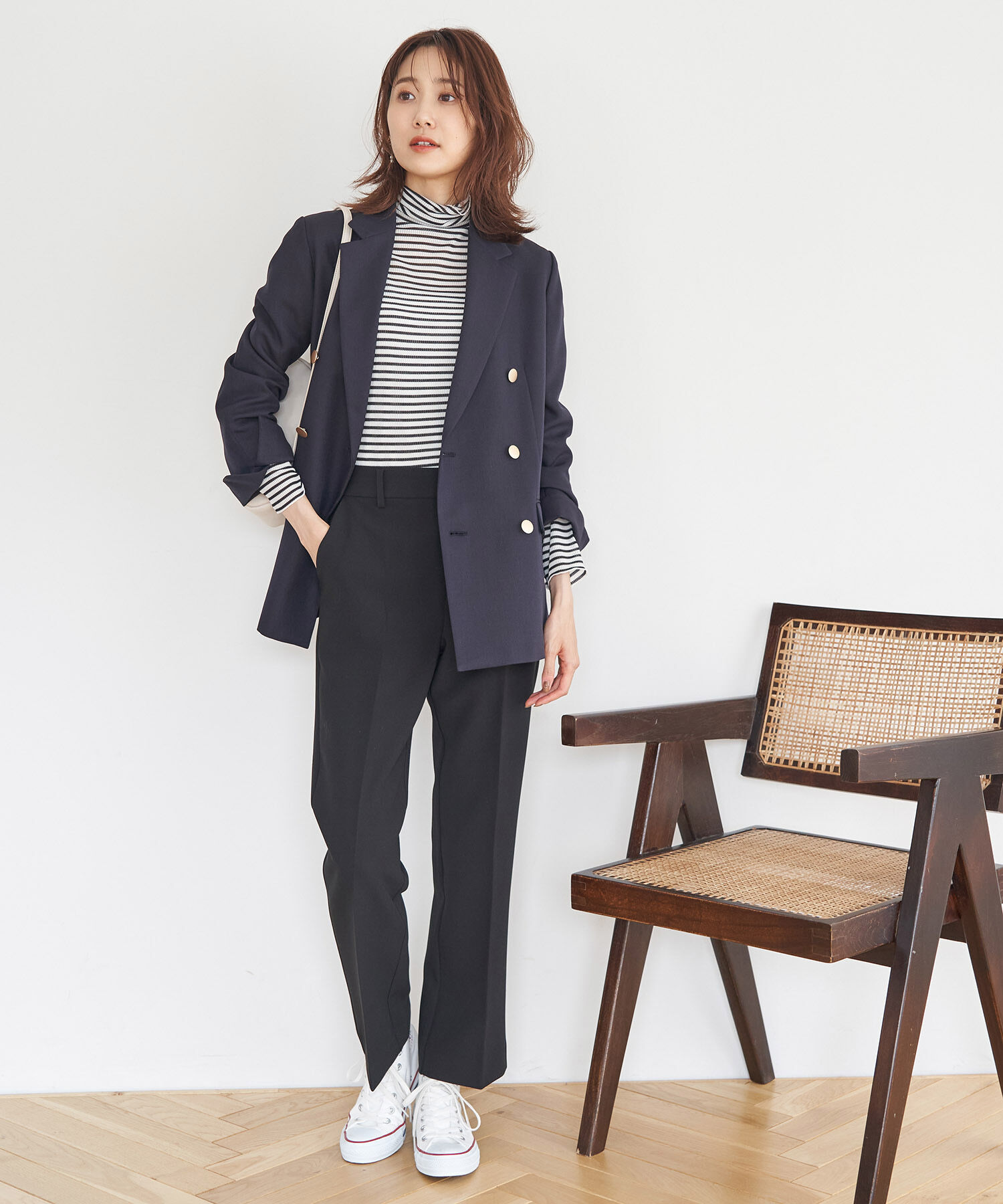 Rope&rsquo;Picnic「スティックカラーパンツ」|スラックス|