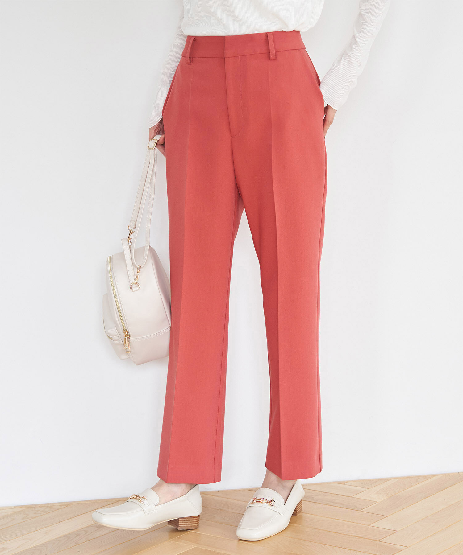 Rope&rsquo;Picnic「スティックカラーパンツ」|スラックス|オレンジ(70)