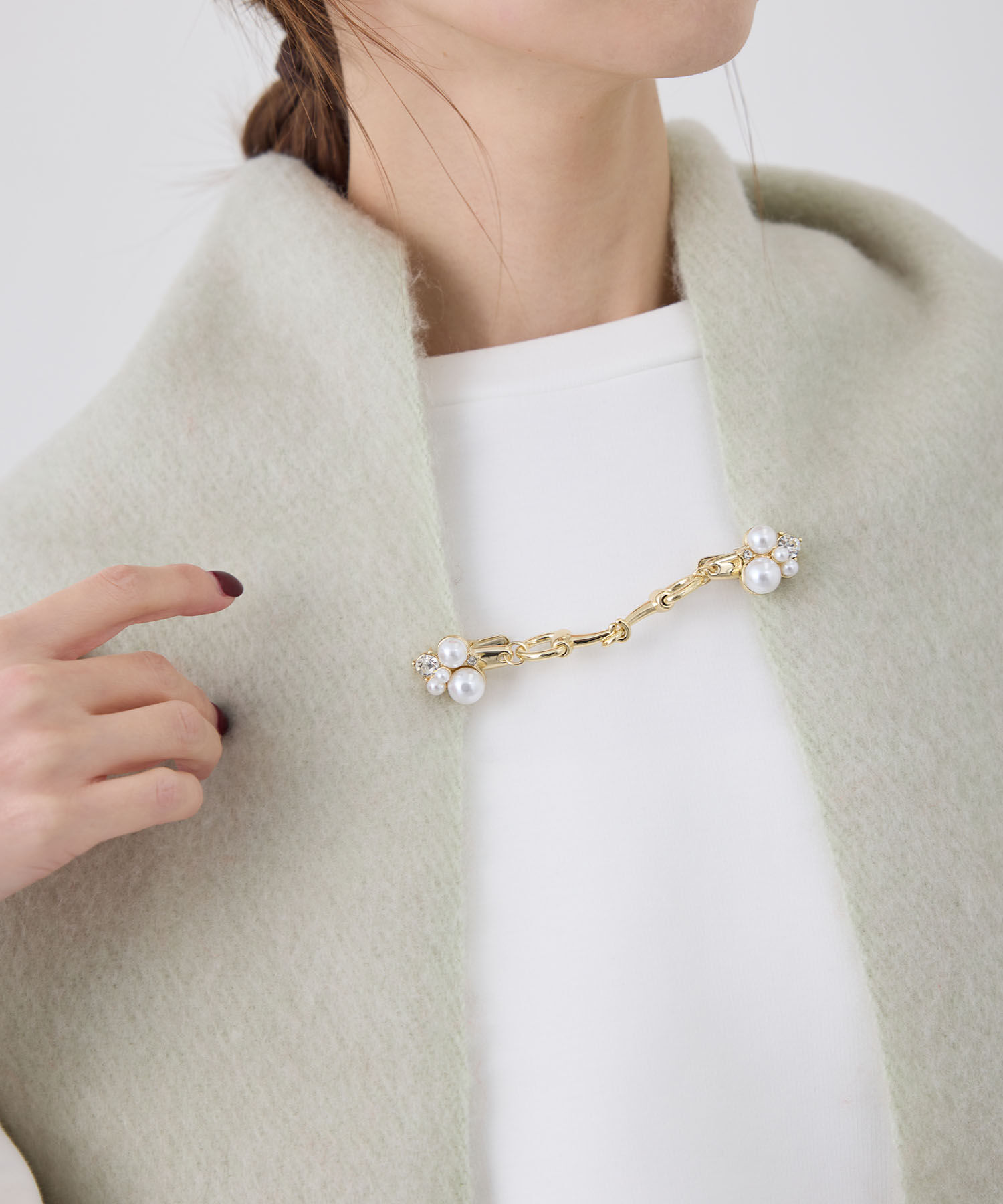 ROPE PICNIC PASSAGE「デザインストールクリップ」|ブローチ・コサージュ|オフホワイト(15)