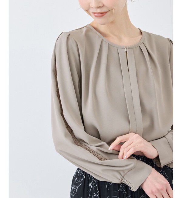 Rope&rsquo;Picnic「【2サイズ展開】レースポイントブラウス/通勤対応」|シャツ・ブラウス|