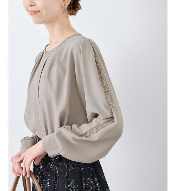 Rope&rsquo;Picnic「【2サイズ展開】レースポイントブラウス/通勤対応」|シャツ・ブラウス|