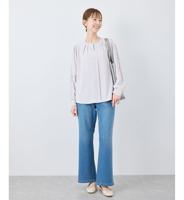 Rope&rsquo;Picnic「【2サイズ展開】レースポイントブラウス/通勤対応」|シャツ・ブラウス|