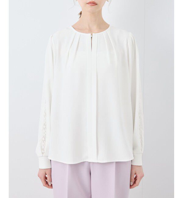Rope&rsquo;Picnic「【2サイズ展開】レースポイントブラウス/通勤対応」|シャツ・ブラウス|