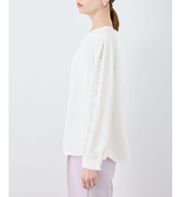 Rope&rsquo;Picnic「【2サイズ展開】レースポイントブラウス/通勤対応」|シャツ・ブラウス|