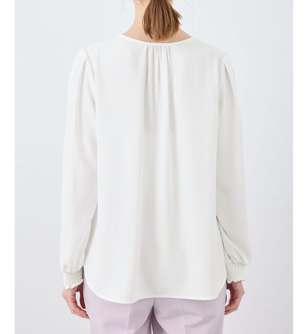 Rope&rsquo;Picnic「【2サイズ展開】レースポイントブラウス/通勤対応」|シャツ・ブラウス|
