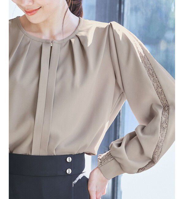 Rope&rsquo;Picnic「【2サイズ展開】レースポイントブラウス/通勤対応」|シャツ・ブラウス|