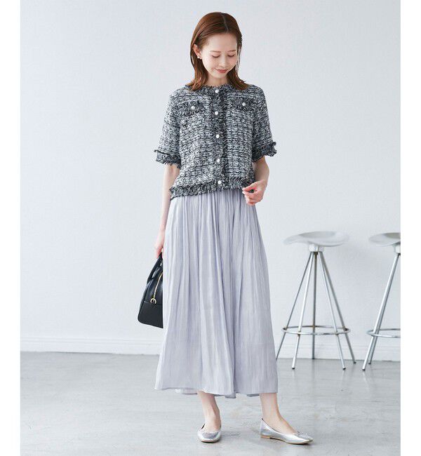 Rope&rsquo;Picnic「シャイニーリラックスプリーツスカート」|スカート|