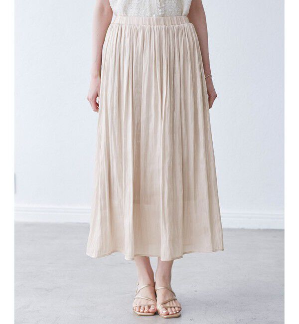 Rope&rsquo;Picnic「シャイニーリラックスプリーツスカート」|スカート|