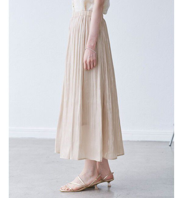 Rope&rsquo;Picnic「シャイニーリラックスプリーツスカート」|スカート|