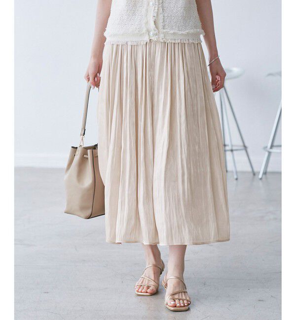 Rope&rsquo;Picnic「シャイニーリラックスプリーツスカート」|スカート|