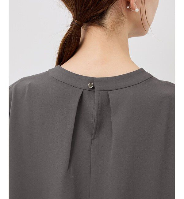 Rope&rsquo;Picnic「メタルパーツフロントフリルタイブラウス/通勤対応」|シャツ・ブラウス|