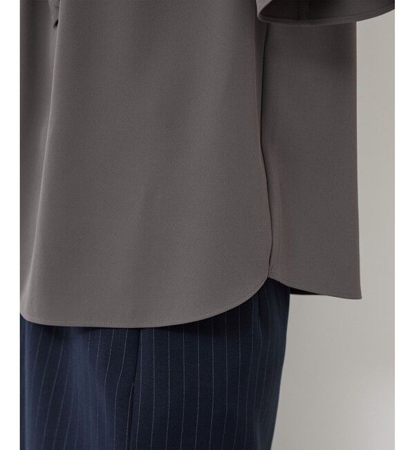 Rope&rsquo;Picnic「メタルパーツフロントフリルタイブラウス/通勤対応」|シャツ・ブラウス|