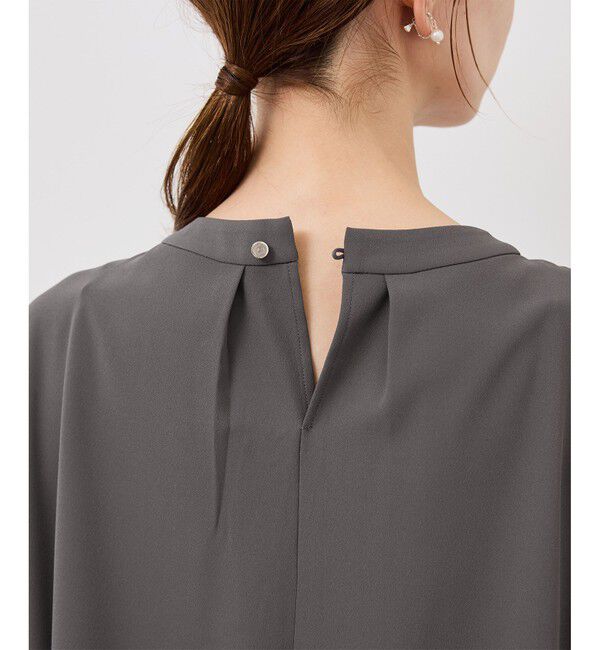 Rope&rsquo;Picnic「メタルパーツフロントフリルタイブラウス/通勤対応」|シャツ・ブラウス|